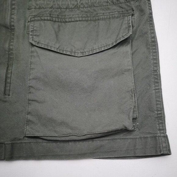 Old Navy Men's Size Large Olive Zipper & Snap Closure Jacket w/ Packable Hood - Picture 10 of 14